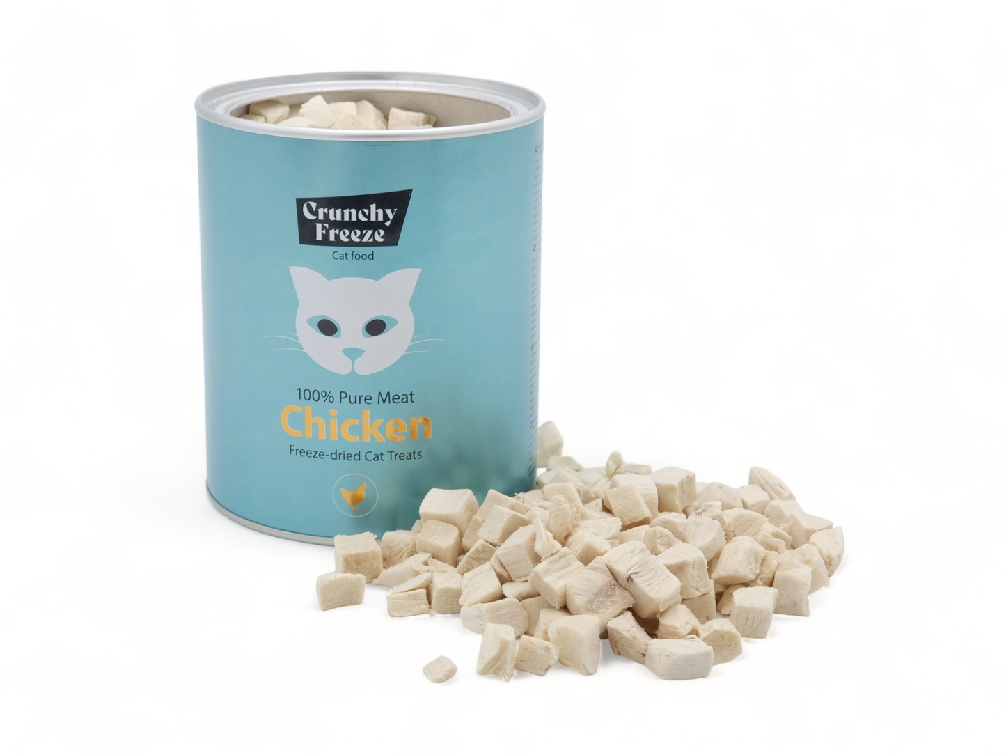 Crunchy Freeze Chicken Dreierpack Leckereien für Katzen gefriergetrocknetes Huhn 3x140 g