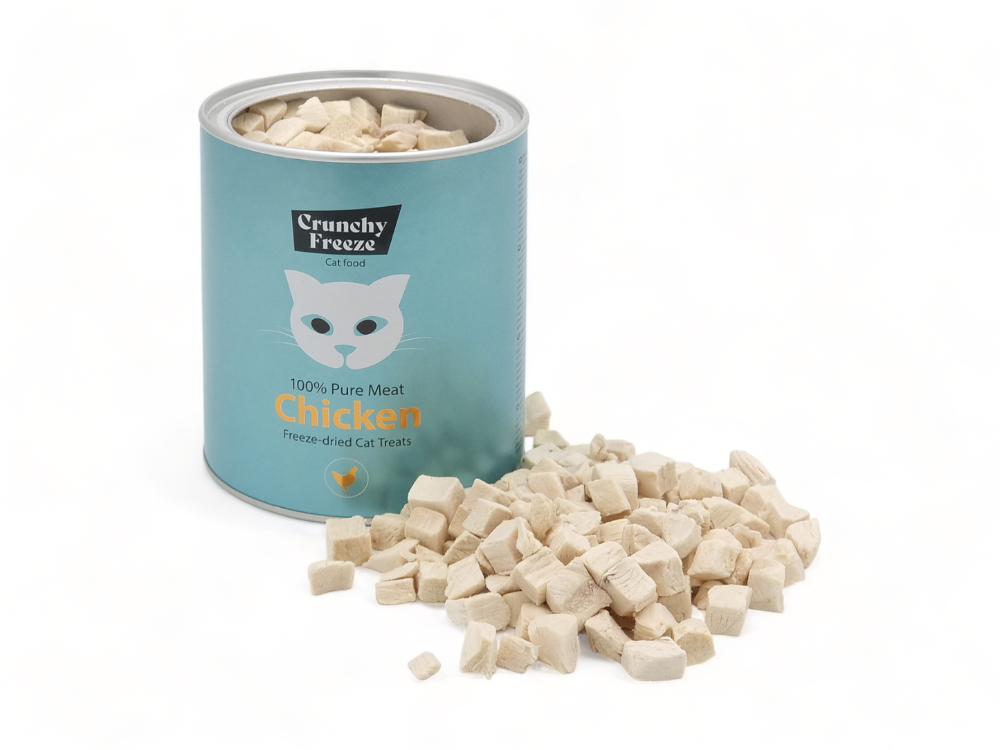 Crunchy Freeze Chicken Dreierpack Leckereien für Katzen gefriergetrocknetes Huhn 3x140 g
