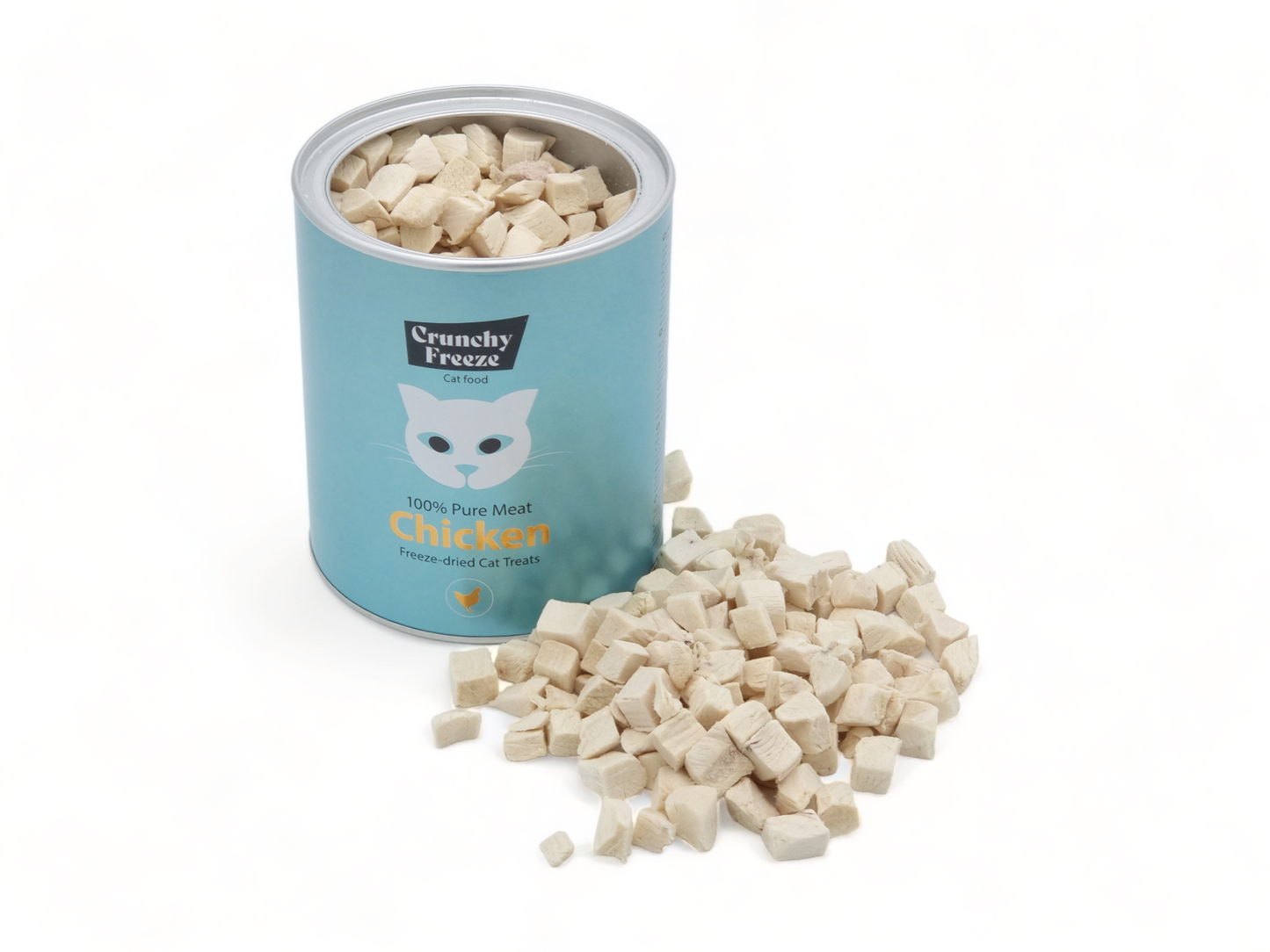 Crunchy Freeze Chicken Katzenleckerli 100% Gefriergetrocknetes Hühnerfleisch