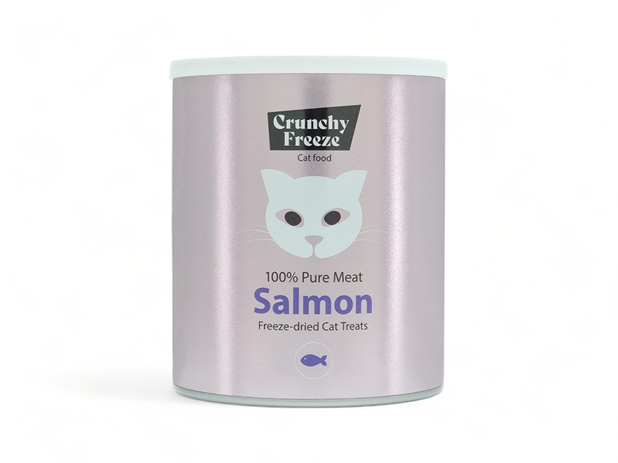 Crunchy Freeze Salmon pamlsek pro kočky mrazem sušené lososové maso 140 Gram